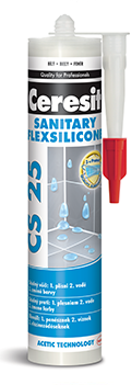 CERESIT CS25 sanitární silikon 280ml 47 siena - Suché směsi a stavební chemie stavební chemie ostatní stavební chemie