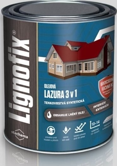 ST Lignofix Lazura 3v1 bílá 0,6l - Suchá výstavba, sádrokarton, dřevo dřevo doplňky a nátěry na dřevo