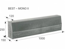 BEST MONO II 250x150/120x1000mm obrubník přírodní (15)
