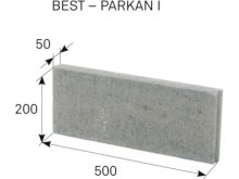 BEST PARKAN I 50x200x500mm obrubník červený (90)