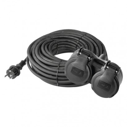 EMOS kabel prodlužovací 20m - 2zásuvky 1,5mm guma IP44 P0603 - Nářadí elektro