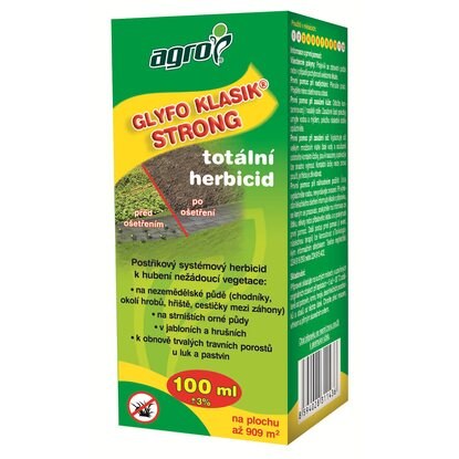 AGRO herbicid Glyfo Klasik STRONG 100ml - Zahrady, pletiva, písky zahrady, substráty