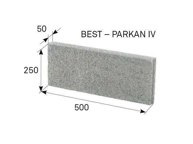BEST PARKAN IV 50x250x500mm obrubník přírodní (90) - Betonové prvky obrubníky a palisády
