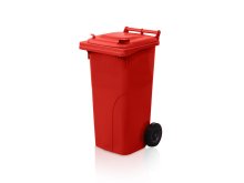 BE nádoba plastová - popelnice 120l červená 0004-6