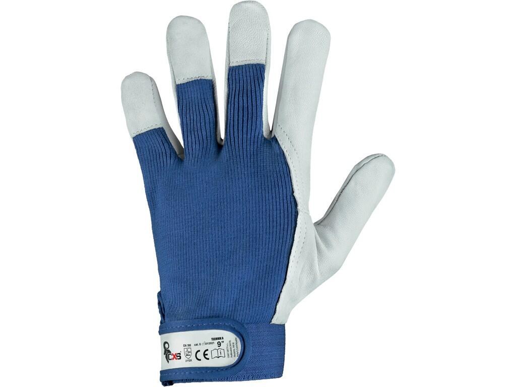 CANIS rukavice TECHNIK A kombinované modro-bílé vel.10 - Ochranné pomůcky