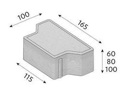 CSB KOST 6cm půlka dlažba přírodní (10,752m2) - Betonové prvky dlažby ostatní