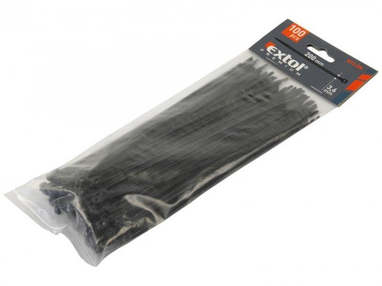 BE pásky na vodiče 7,6x380mm černé (50ks) - Nářadí elektro
