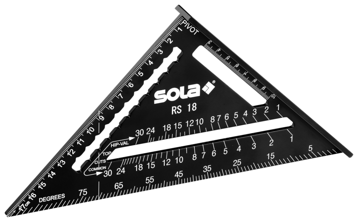 SOLA RS 18 úhelník tesařský 18cm černý s povrchovou úpravou - Nářadí ruční nářadí