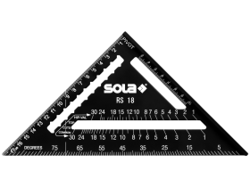 SOLA RS 30 úhelník tesařský 30cm černý s povrchovou úpravou