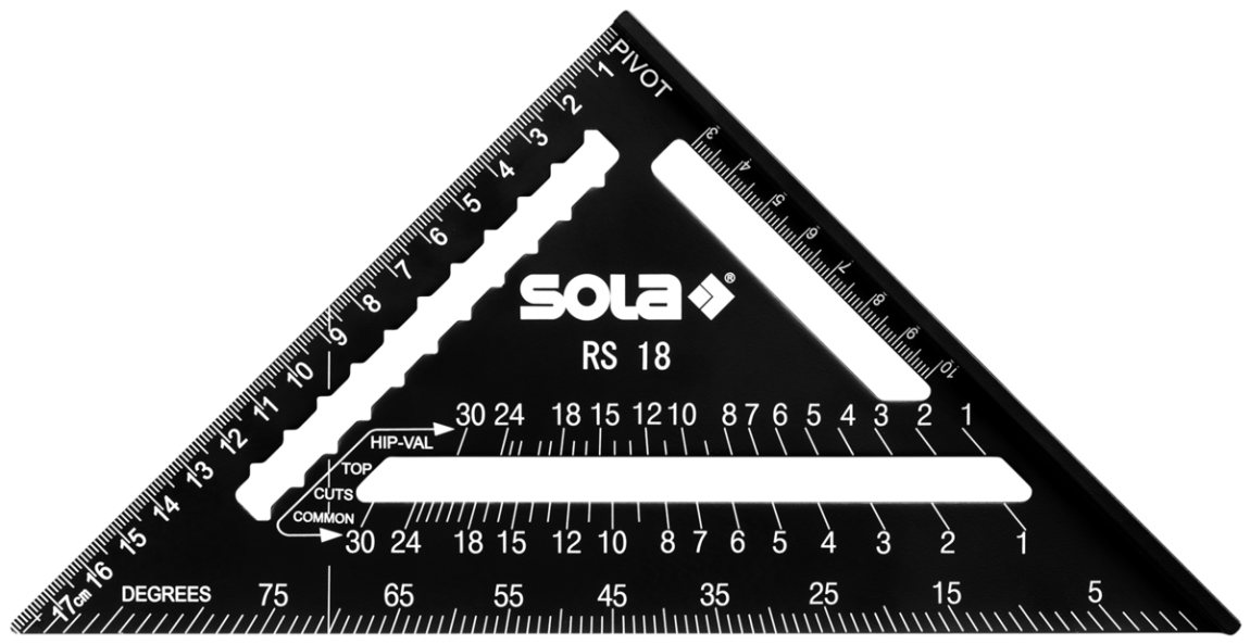 SOLA RS 30 úhelník tesařský 30cm černý s povrchovou úpravou - Nářadí ruční nářadí