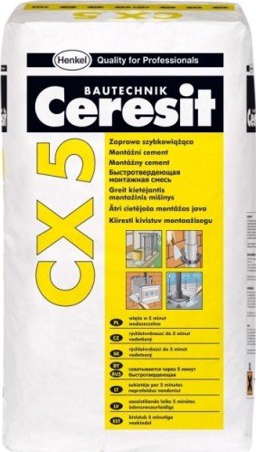 CERESIT CX5 montážní cement 25kg - Suché směsi a stavební chemie malty a cementy