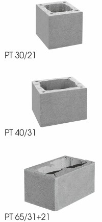 BS pilířová tvárnice 40x40x33 PT 40/31 (18) - Betonové prvky zděné ploty