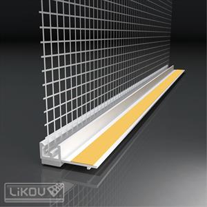 LIKOV profil okenní začišťovací 9mm s tkaninou / 2,4m Termospoj (20) 146.009 / 152.24.99 - Vnitřní vybavení lišty obkladové a podlahové