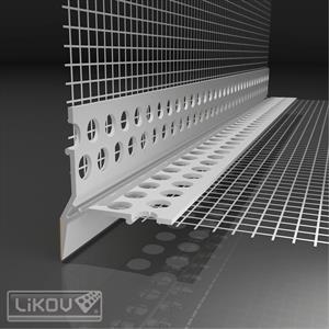 LIKOV profil okenní VLTU plast 2,0m s přiznanou okapnicí (25) 147.20 - Vnitřní vybavení lišty obkladové a podlahové
