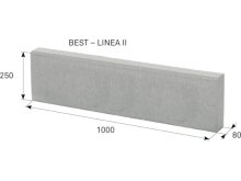 BEST LINEA II 80x250x1000mm obrubník přírodní (30) BEST-LINEA-II