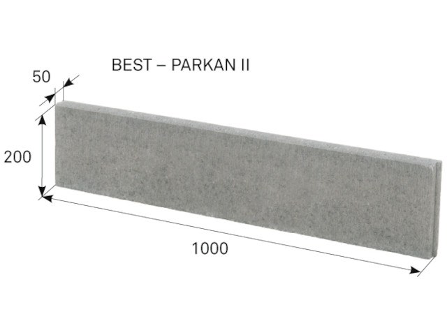 BEST PARKAN II 50x200x1000mm obrubník karamelový (45) - Betonové prvky obrubníky a palisády