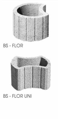 BS FLOR betonová svahovka půlměsíc šedá (16) - Betonové prvky svahové tvárnice