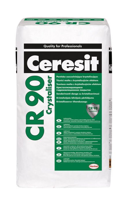 CERESIT CR90 Crystaliser cementová malta 25kg - Suché směsi a stavební chemie malty a cementy