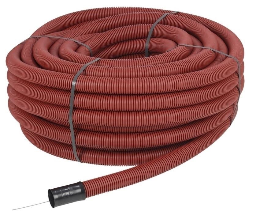 ACO Kabuflex R chránička kabelová DN 75, PE, á=50m, červená - Hrubá stavba kanalizace a odvodnění drenážní trubky