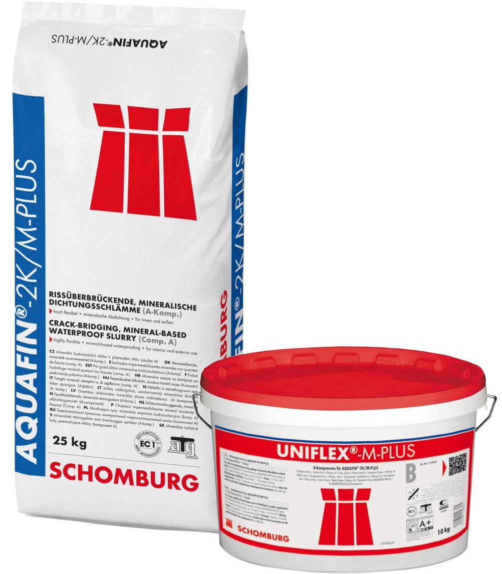 Schomburg AQUAFIN 2K/M PLUS 35kg - Suché směsi a stavební chemie penetrace, nátěry a můstky