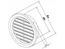 HACO mřížka větrací kruhová se síťovinou 100 bílá HC409-HC410-nakres