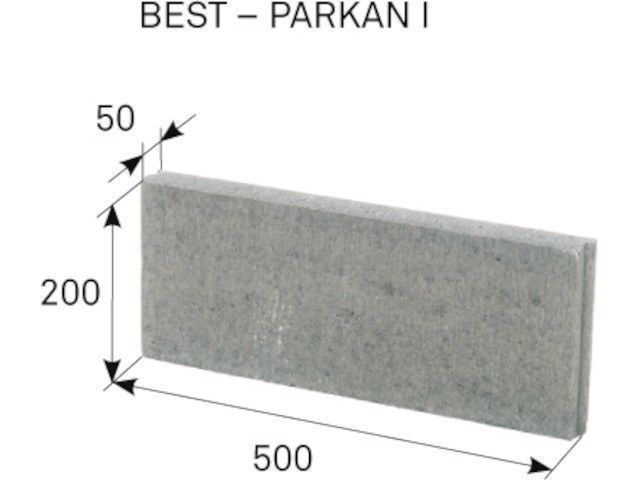 BEST PARKAN I 50x200x500mm obrubník červený (90) - Betonové prvky obrubníky a palisády