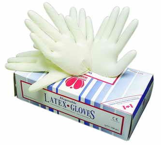 PHT rukavice jednorázové latexové vel. L - 100ks - Ochranné pomůcky