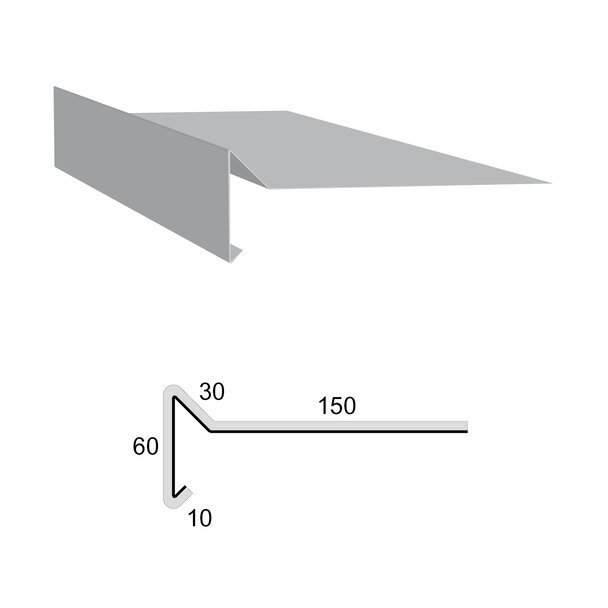 VEDAG Monarplan závětrná lišta 2bm r.š.250mm SK - Hydroizolace folie střešní folie