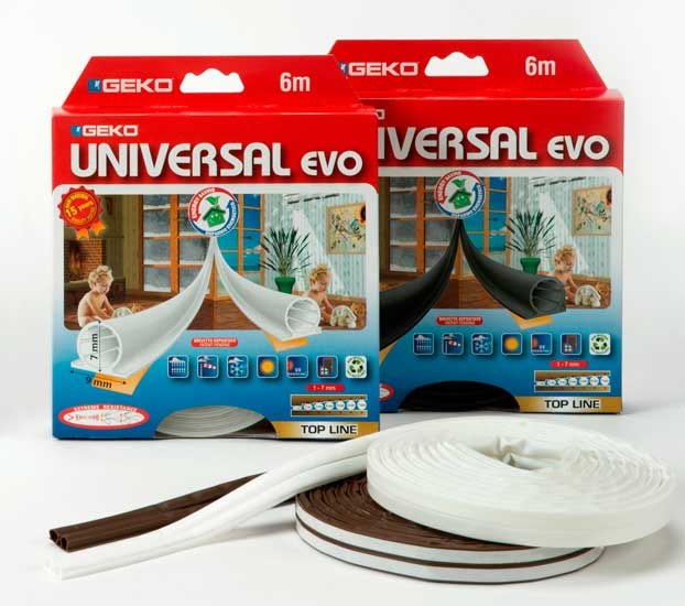 PHT těsnění do oken a dveří GEKO samolepící termoplast D-profil 9x7mm (2x3m) transparent PHT těsnění do oken a dveří GEKO samolepící termoplast D-profil 9x7mm (2x3m) transparent