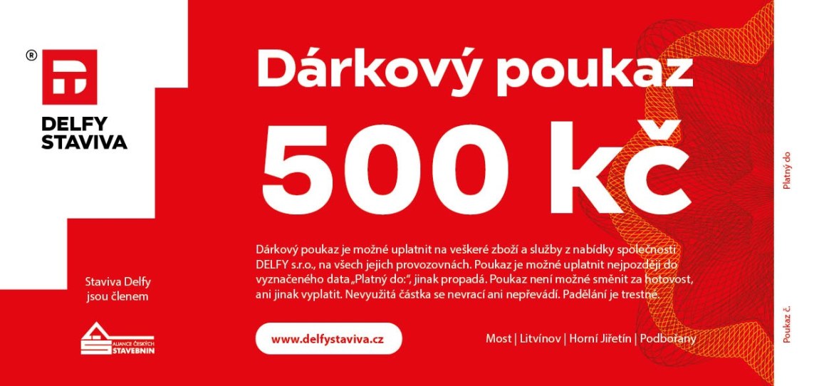 Dárkový poukaz v&nbsp;hodnotě 500,- Kč - Dárkový poukaz