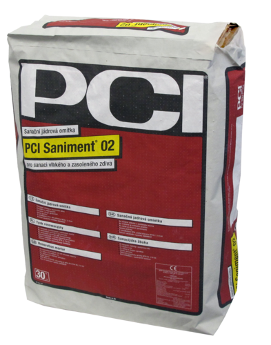 PCI Saniment 02 sanační omítka 30kg (35) (SANO 02) PCI Saniment 02 sanační omítka 30kg (35) (SANO 02) - Suché směsi a stavební chemie omítky sanační omítky
