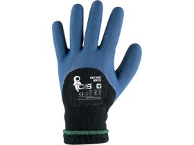 CANIS rukavice ROXY BLUE WINTER zimní máčené v&nbsp;latexu černo-modré vel.10