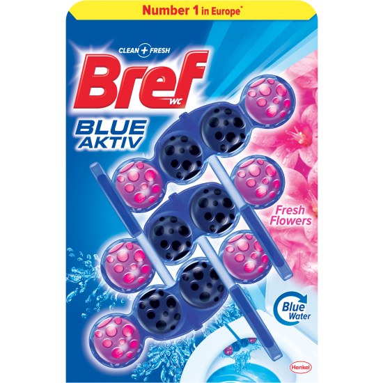 BaL Bref kuličky WC 3x50g G blue aktiv fresh flowers - Drogerie