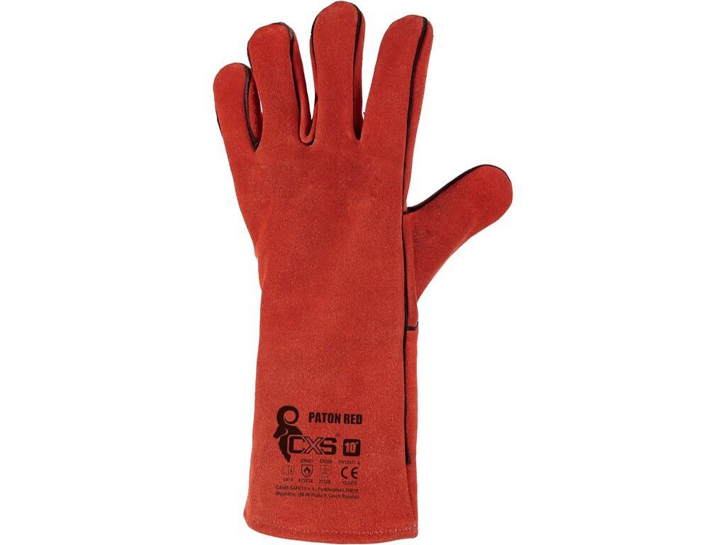 CANIS rukavice CXS PATON RED svářecí červené vel.11 - Ochranné pomůcky