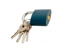 PHT zámek visací litina 45mm modrý