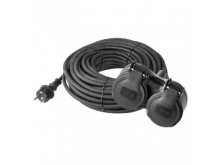EMOS kabel prodlužovací 20m - 2zásuvky 1,5mm guma IP44 P0603