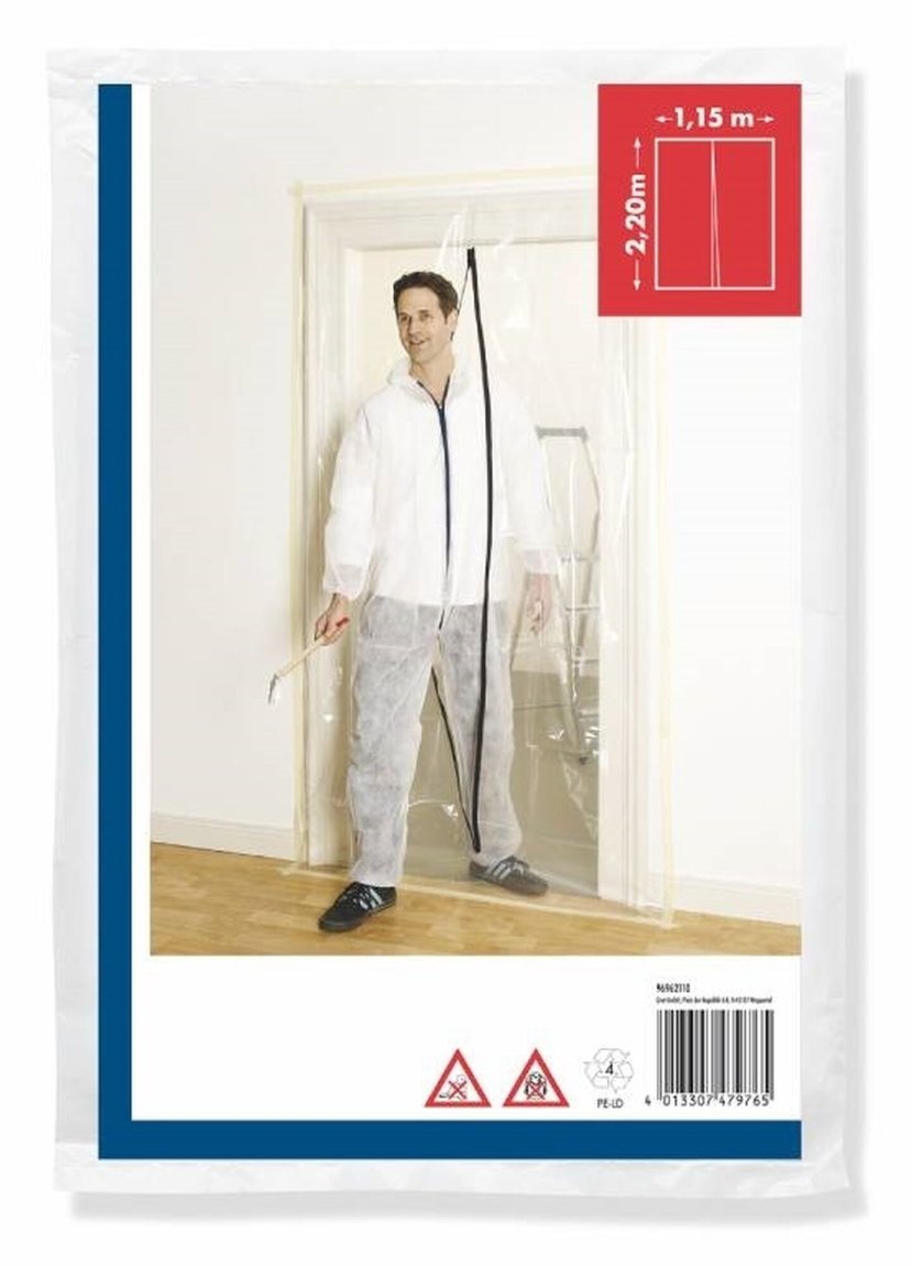 BE folie do dveří se zipem - Ochranné pomůcky