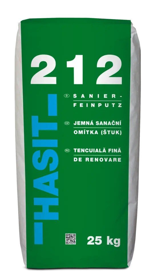 HASIT 212 Feinputz jemná sanační omítka (štuk) 25kg (48) - Suché směsi a stavební chemie omítky sanační omítky