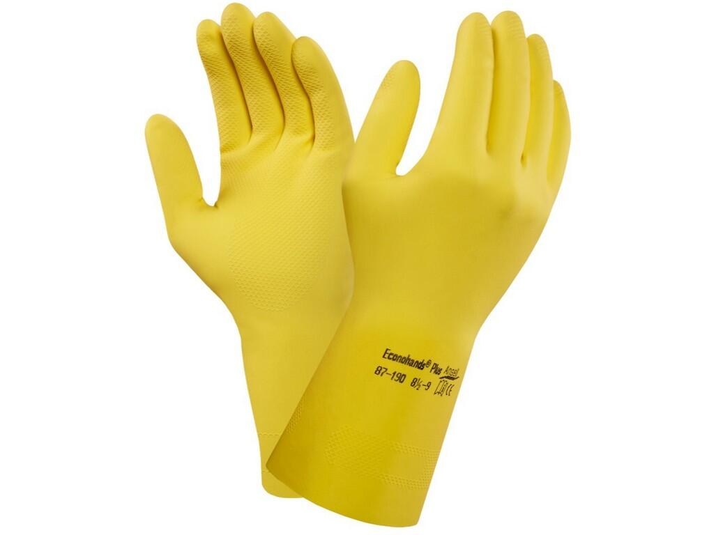 CANIS rukavice ANSELL ECONOHANDS PLUS 87-190 máčené v latexu vel.09 - Ochranné pomůcky