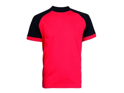 CANIS tričko OLIVER krátký rukáv červeno-černé vel.L - Pracovní oděvy a obuv