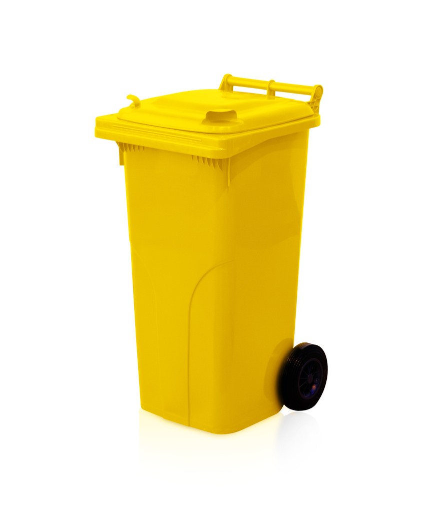 BE nádoba plastová - popelnice 120l žlutá 0004-4