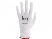 CANIS rukavice SAWA textilní bílé vel.10