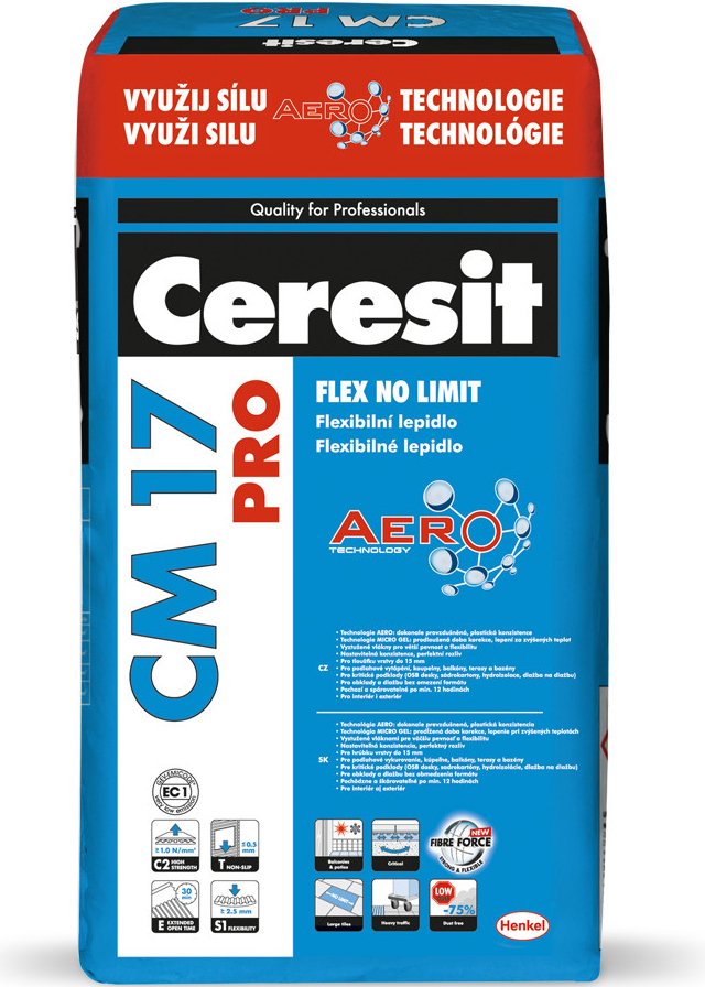 CERESIT CM17 flexibilní lepidlo 5kg - Suché směsi a stavební chemie lepidla