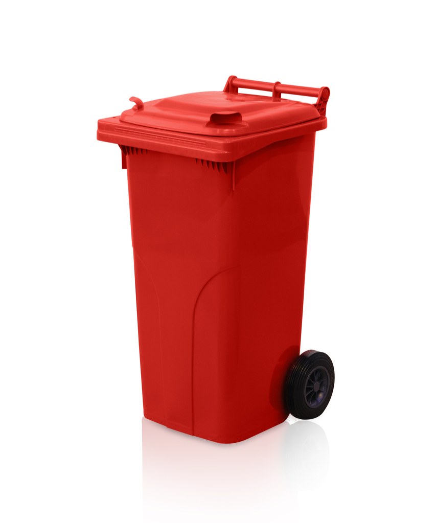 BE nádoba plastová - popelnice 120l červená 0004-6 - Nářadí ruční nářadí