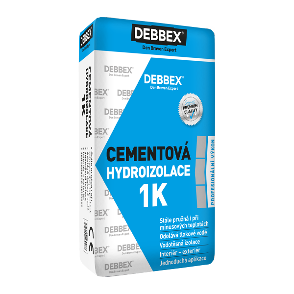 DB cementová hydroizolace 1K 9kg Debbex - Suché směsi a stavební chemie hydroizolační stěrky a nátěry