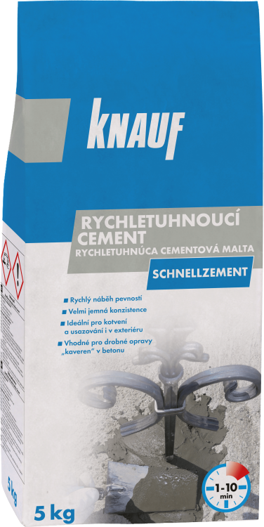 KNAUF SCHNELLZEMENT rychletuhnoucí cement 5kg (100) KNAUF SCHNELLZEMENT rychletuhnoucí cement 5kg (100) - Suché směsi a stavební chemie malty a cementy