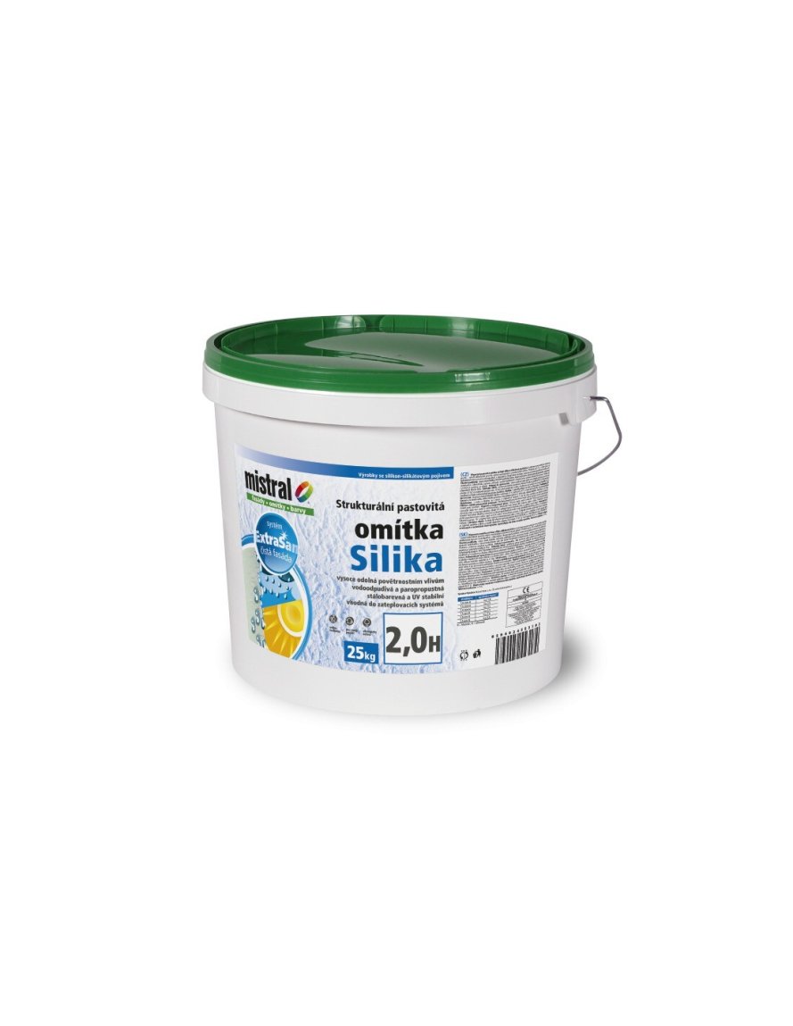 MISTRAL omítka silika ExtraSan 2,0mm H TB 25kg - Fasádní systémy mistral