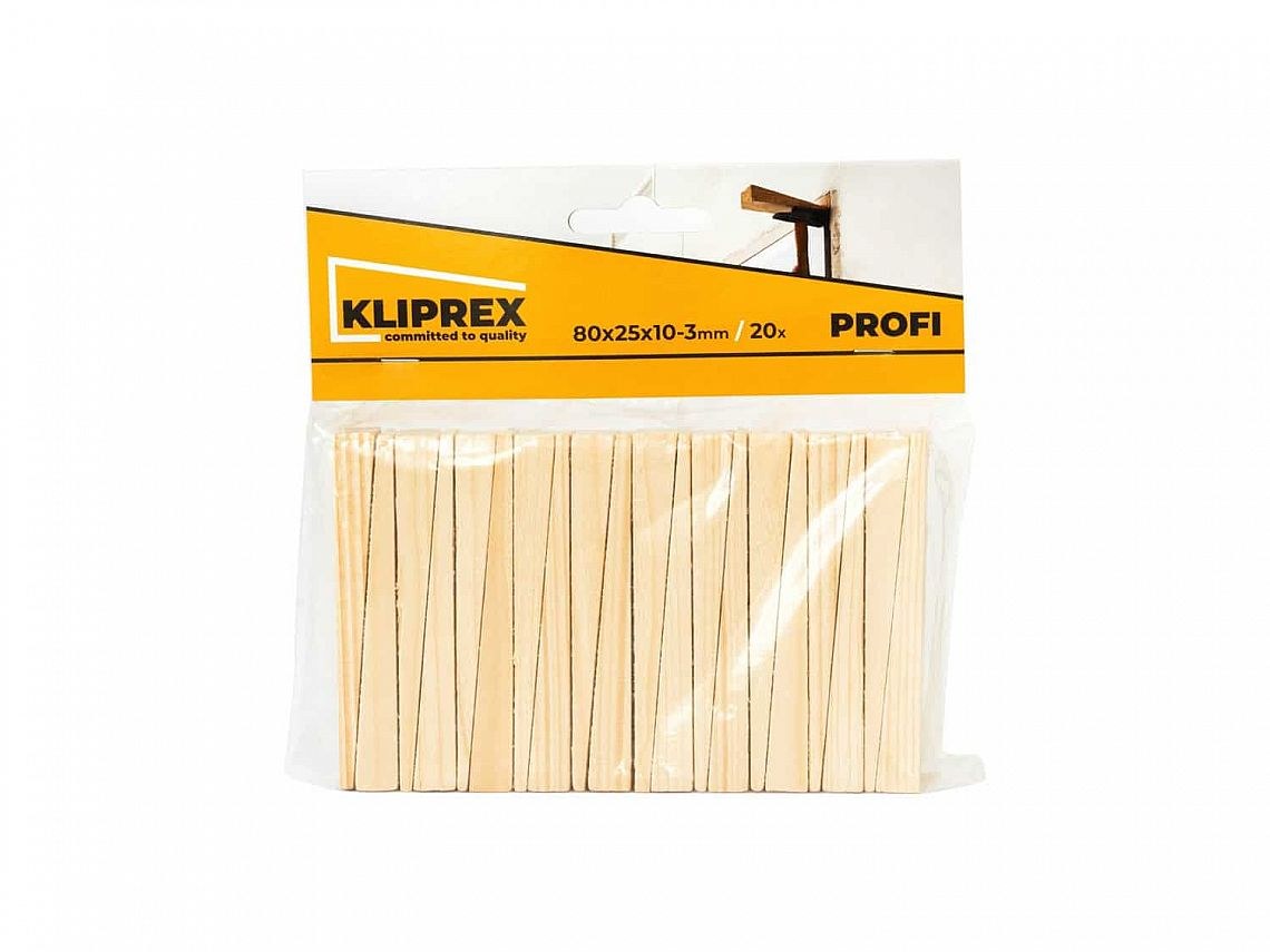 DI klínky montážní dřev. 80x25x10-3mm 20ks DI klínky montážní dřev. 80x25x10-3mm 20ks - Nářadí ruční nářadí