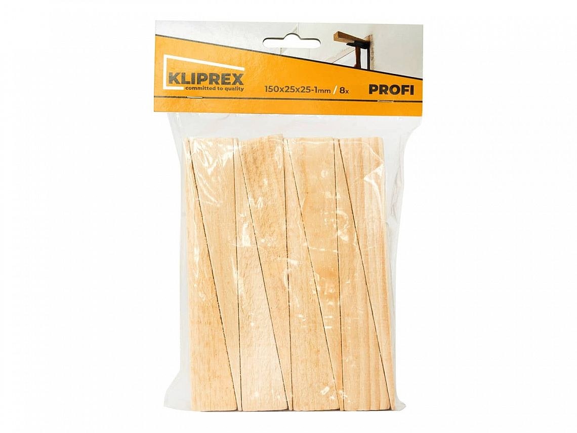 DI klínky montážní dřev.150x25x25-1mm 8ks DI klínky montážní dřev.150x25x25-1mm 8ks - Nářadí ruční nářadí