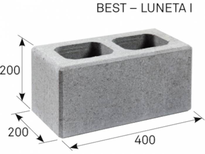 BEST LUNETA I tvarovka přírodní (60) BEST LUNETA I tvarovka přírodní (60) - Betonové prvky zděné ploty